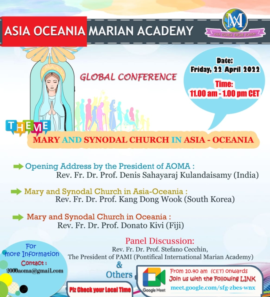 AOMA - MAry and the Synodal Church - April 22, 6pm-8pm (JST)