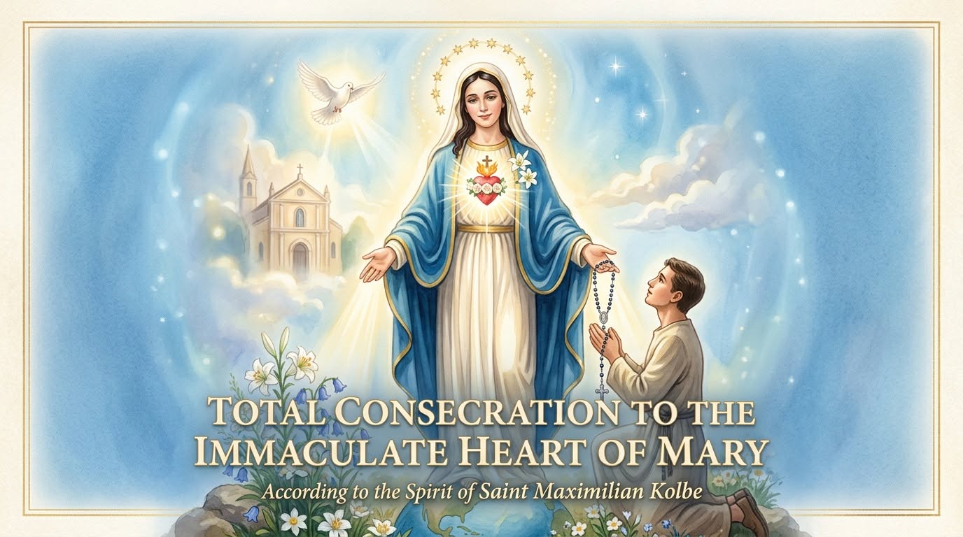 33 Days Consecration to the Immaculate – Banner – Autumn Sept 22 – Oct 25 2026 (s) Total Consecration to the Immaculate Heart of Mary – according to the spirit of St. Maximilian Kolbe